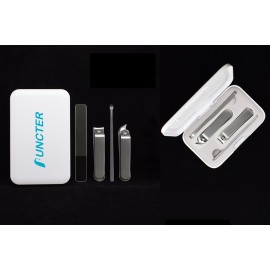 Personalized 4 in 1 Stainless Steel Professional Pedicure Kit Nail Scissors Grooming Kit With White Box