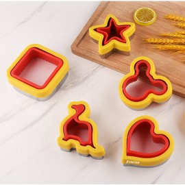 2 Layers Heart-Shaped Sandwich Cutter Sandwich Sealer Cutter Crustless Sandwich Maker for Lunchbox with Logo