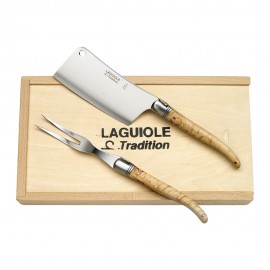 Laguiole Tradition Cheese Knife Set (Made in France) with Logo
