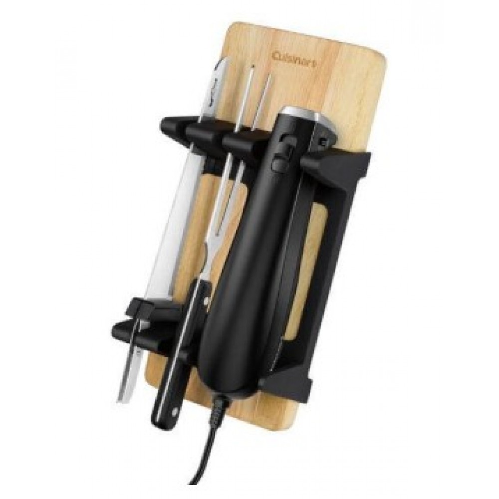 Cuisinart 17.5" Electric Knife Set with Bamboo Cutting Board Logo Branded