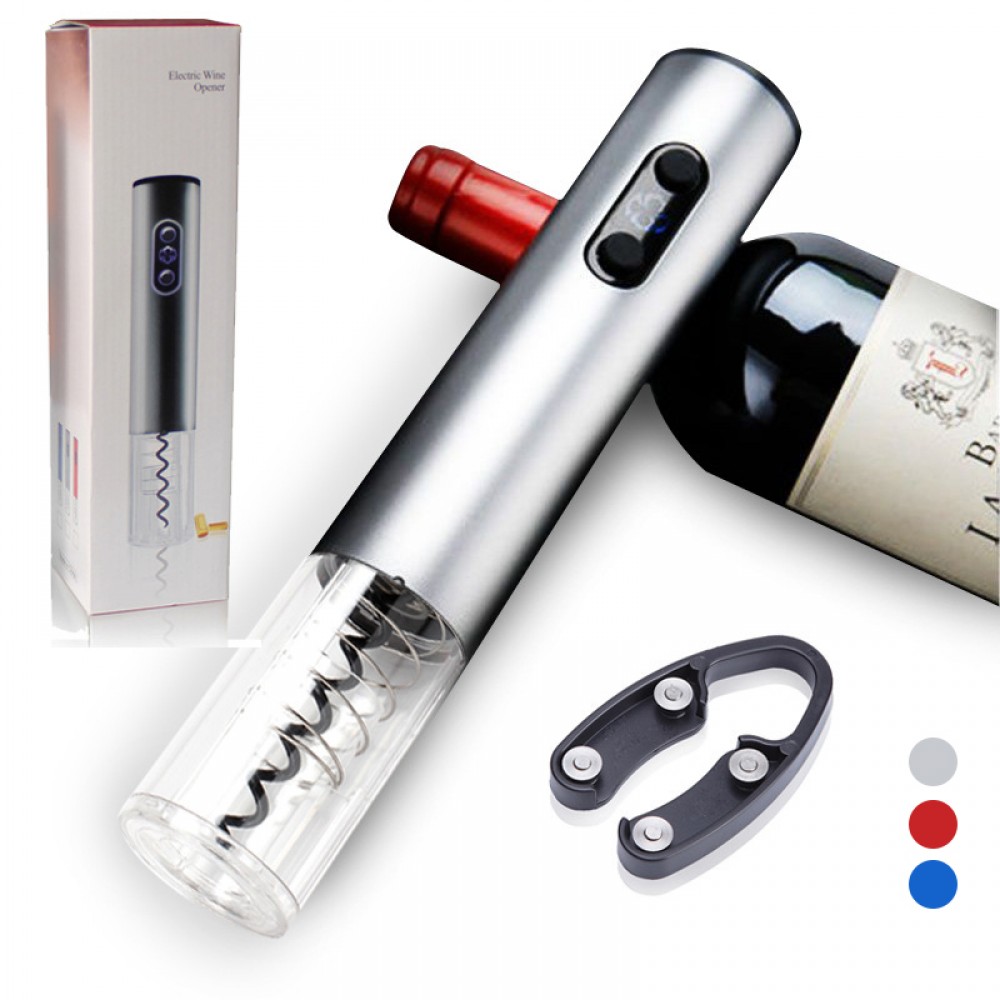 Custom Printed Rechargeable Wine Opener w/ Foil Cutter
