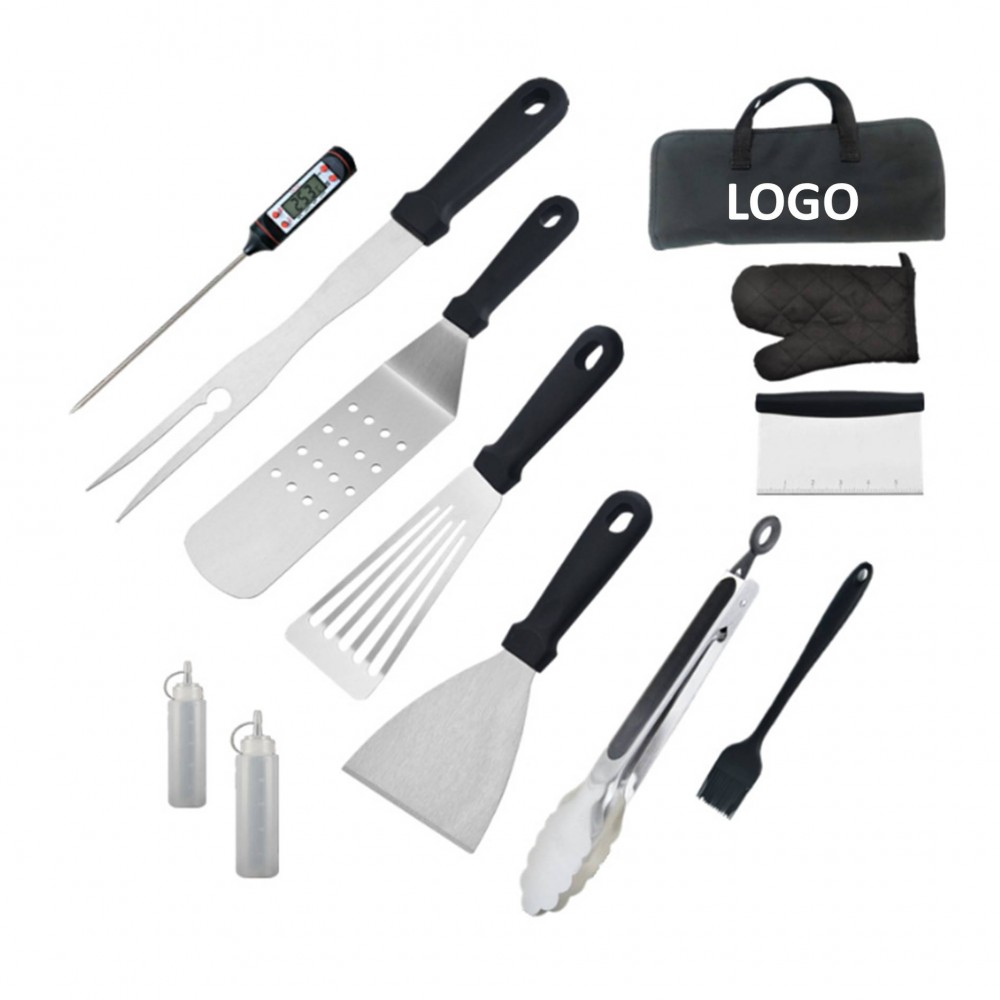 Personalized Stainless Steel BBQ Tools Set 12pc