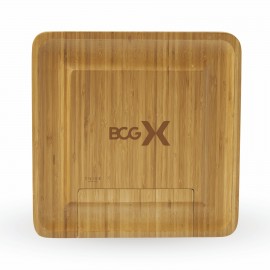 Twine Living Bamboo Cheese Board and Knife Set with Logo