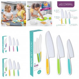 Logo Branded Children Plastic Knife Set