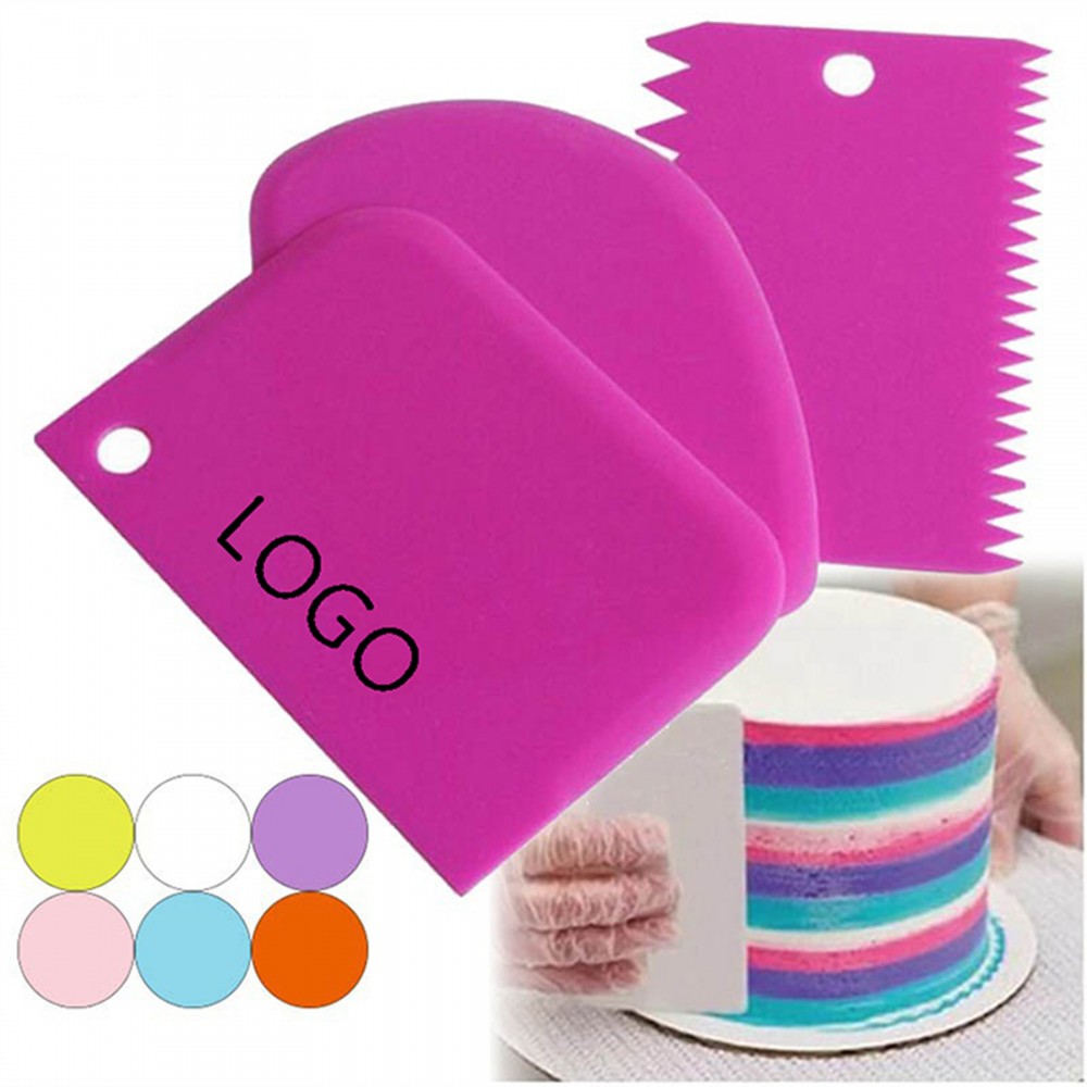 Personalized 3Pcs/Set Plastic Cake Cream Spatula Dough Knife Cutter Personalized 3Pcs/Set Plastic Cake Cream Spatula Dough Knife Cutter