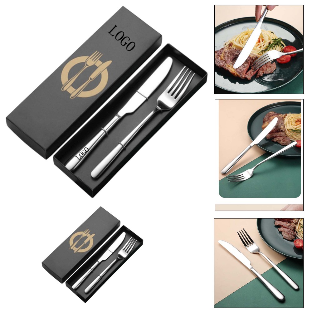 Stainless Steel Flatware Gift Set Logo Branded