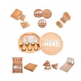 Logo Branded Round Cheese Board & Knife Set