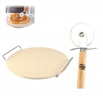 Logo Branded 13" Pizza Stone Set