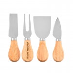 Personalized Cheese Knives Set W/Wood Handle