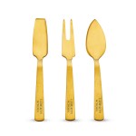 Custom Gold Cheese Knife Set by Twine