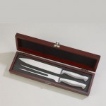 Appuntito 2 Pc. Carving Set w/Metal Handles in Rosewood Box with Logo