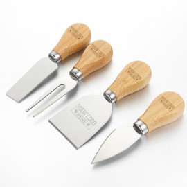 Logo Branded 4 Piece Cheese Knife/Tool Set  Logo Branded 4 Piece Cheese Knife/Tool Set