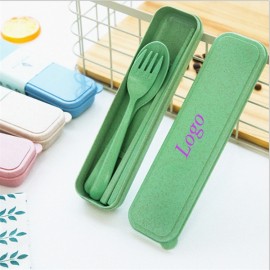 Set 3-Piece Of Wheat Straw Tableware Logo Branded