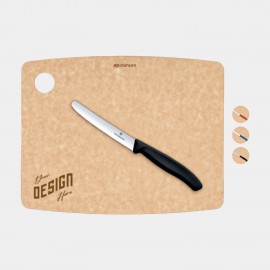 Swiss Army Epicurean Medium Natural Kitchen Cutting Board Combo Set Logo Branded