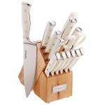 Cuisinart Classic Forged Triple Rivet, 15 Piece Set, White with Logo