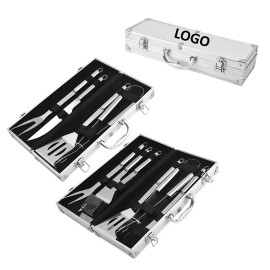 BBQ Tools Set With Aluminum Box with Logo