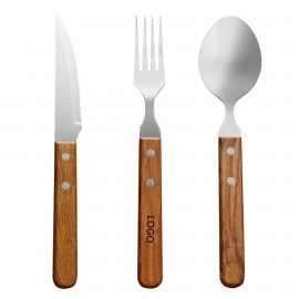 Logo Branded Bamboo Cutlery Set  Logo Branded Bamboo Cutlery Set