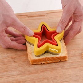 2 Layers Star-Shaped Sandwich Cutter Sandwich Sealer Cutter Crustless Sandwich Maker for Lunchbox with Logo