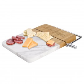 Marble Cutting Board Charcuterie Set with Logo