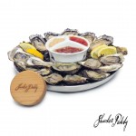 Custom Imprinted Shucker Paddy SS Oyster Tray - Stainless