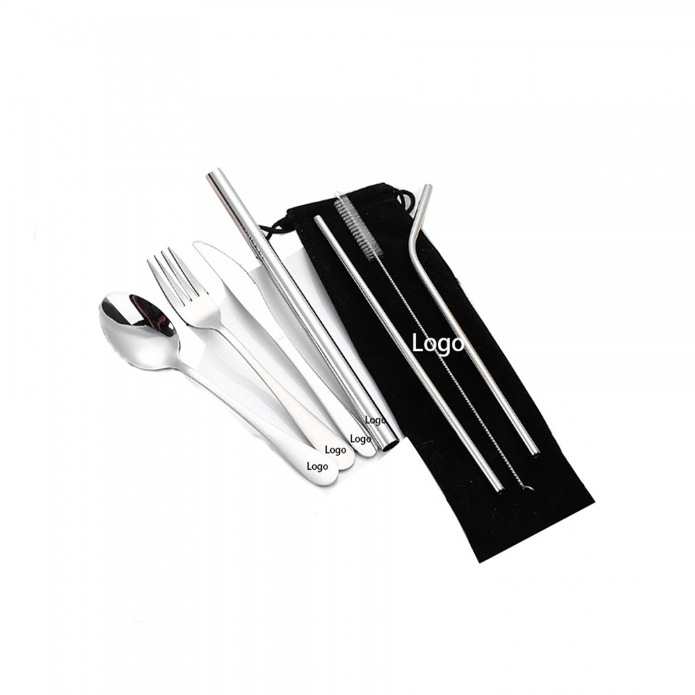 7-in-1 Stainless Steel Tableware Set Custom Printed