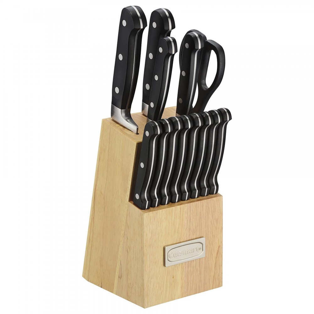 Cuisinart Triple Rivet 14 Piece Cutlery Block Set with Logo