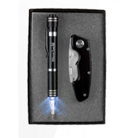 LED Screwdriver & Utility Cutter Gift Set Custom Printed