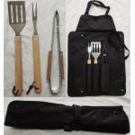 Portable Three Pieces BBQ Set Apron Packing Bag with Logo