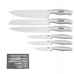 6 Piece Stainless Steel Knife Set with Logo