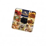 (4") 16 pt. Paper Square Coaster with Logo