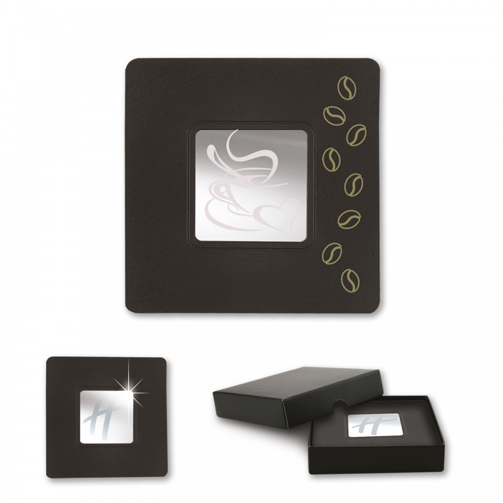 Single Square Engraved Coaster with Logo