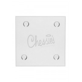 4" Square Glass Coaster with Logo