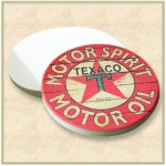 Absorbent Stone Car Coaster (2.5" Diameter) - Full Bleed Print with Logo
