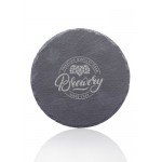 Minack Circle Slate Shape Coaster with Logo