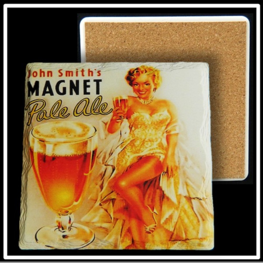 Custom Imprinted Square Layered Edge Absorbent Stone Coaster - Full Bleed Custom Imprinted Square Layered Edge Absorbent Stone Coaster - Full Bleed