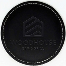 Personalized Bonded Leather Round Coaster Single