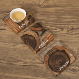 Promotional Square Cedar Wood Coaster