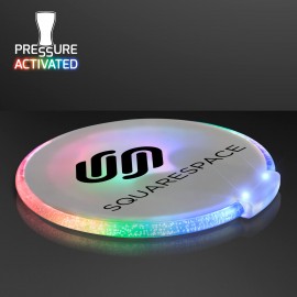 Personalized Color Change LED Round Drink Coasters - PRINTED
