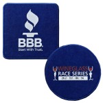 Logo Branded Felt Coaster with Stitched Edge