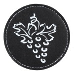 Logo Branded Aspen Individual Coasters w/ White Stitching