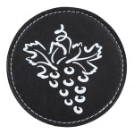 Logo Branded Aspen Individual Coasters w/ White Stitching