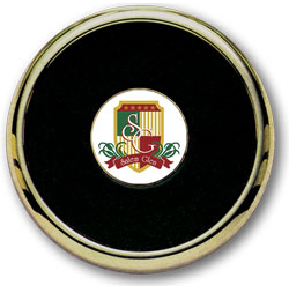 Leather Lined Coaster w/ Color Magic 1 5/16" Coin Custom Imprinted Leather Lined Coaster w/ Color Magic 1 5/16" Coin Custom Imprinted