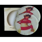 Custom Imprinted Two Round Layered Edge Coaster Box Set