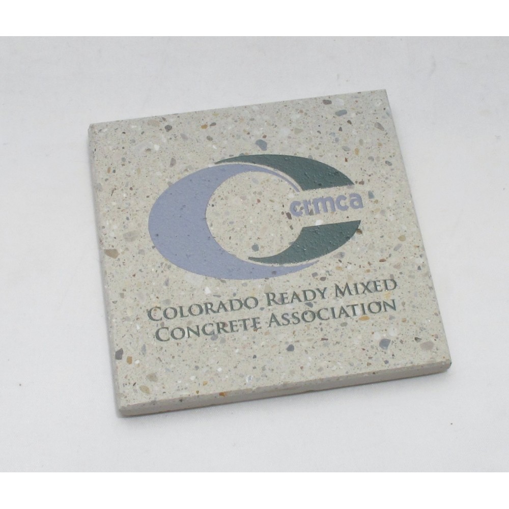 Square Real Concrete Coaster Custom Printed Square Real Concrete Coaster Custom Printed