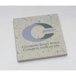 Square Real Concrete Coaster Custom Printed