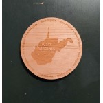3.5" - West Virginia Hardwood Coasters with Logo