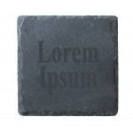 Slate Square Natural Coaster (Set of 4) with Logo