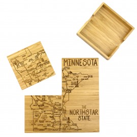 Customized Minnesota Puzzle Coaster Set