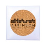 Deluxe Cork Coaster, Pack of 4 Custom Imprinted