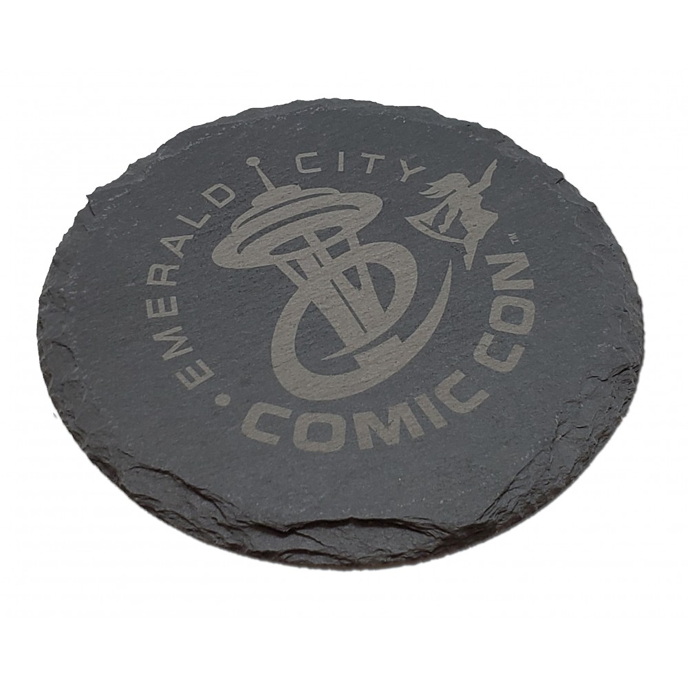 Etched Slate Coasters with Logo